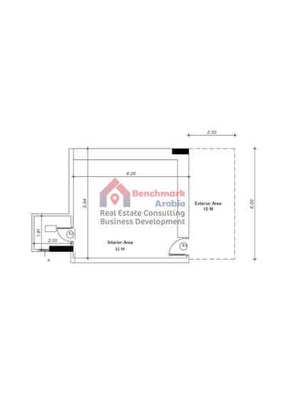 Shop for sale, 51 sq m, ready for immediate occupancy with installments, plus a 15 sq m outdoor area, located in a compound area in the Central Platea