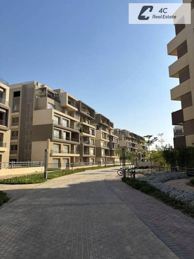 استلام فوري شقة ارضي بجاردن مساحة 160 متر + 120 متر جاردن في[ Palm Hills New Cairo ] علي لاند سكيب