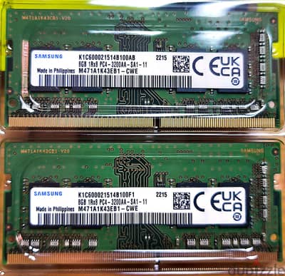 Samsung SODIMM DDR4 8GB 3200MHz (x2 pieces)