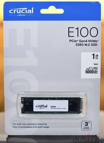 هارد لابتوب NVME 2280 SSDمن كروشال جديد متبرشم لم يستخدم