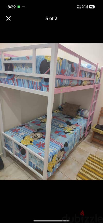 سرير اطفال معدن 2 دور