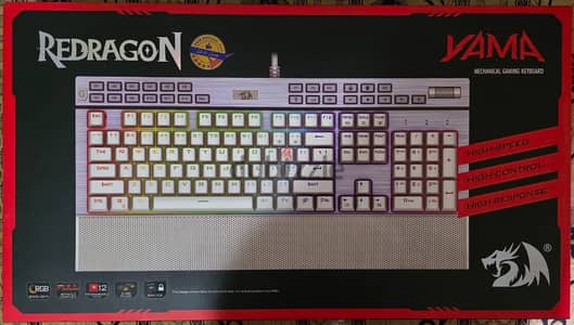 Redragon Gaming Mechanical Keyboard K550 Yama-كيبورد ريدراجون جديد