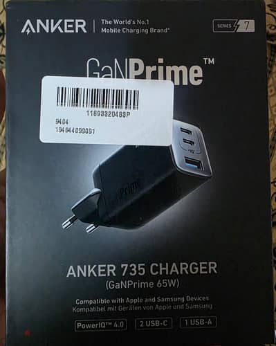 NEW(Anker 65W GanPrime Charger & Jsaux 100w 5A Cable) Samsung & Iphone