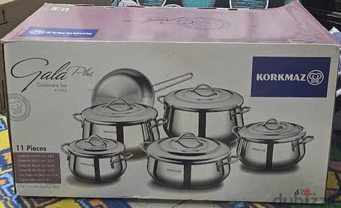 طقم حلل استانلس ستيل كوركماز غالا بلس (korkmaz Galaxy plus )_ 11 قطعه