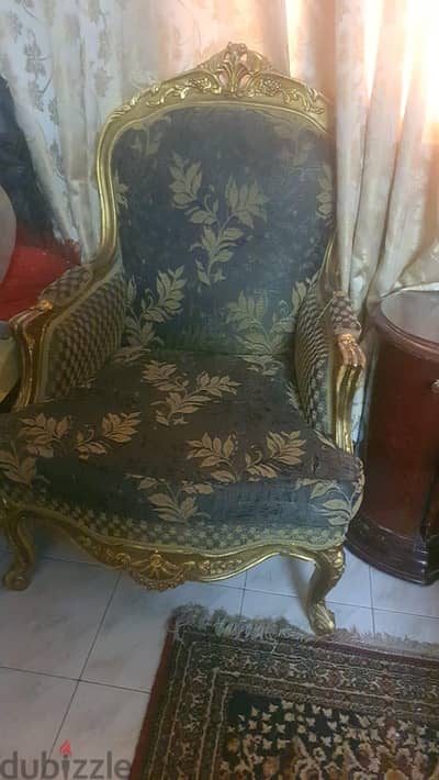 طفم صالون مدهب دهب فرنساوي للبيع القاهره مصر الجديده