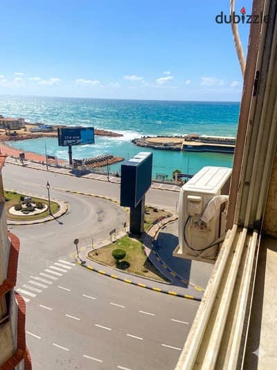 Luxury apartment for sale in Saba Pasha, area 165, all rooms with sea view, includes a 12-meter terrace and ultra-luxurious finishing.