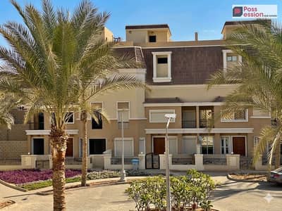 S Villa for sale in front of Madinaty and The Spine by Talaat Moustafa, located on Suez Road and Mehwar El Amal, in Sarai Compound next to Madinaty.