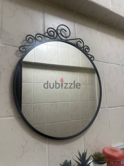 Black bathroom mirror