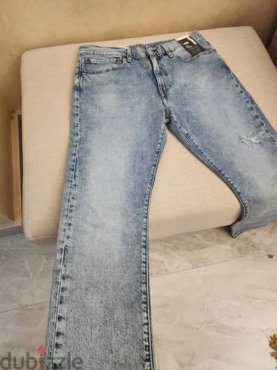 بنطلون جينز ليفايز Levi's 512 جديد أصلي وارد الخارج W 34   ×  L 32