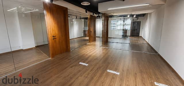 مكتب ادارى للايجار في ذا بوليجون - الشيخ زايد مساحه 150 متر كامل التشطيب بالتكيفات office for rent in the polygon - beverly hills 150sqm