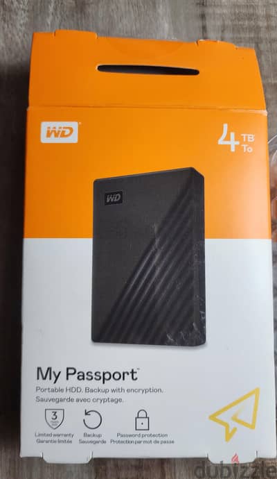 WD 4 TB My Passport 2.5 inch External HDD Black - WDBPKJ0040BBK
