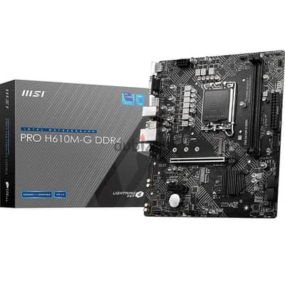 بندل i5 12400f لبيع ١٦ جيجا رمات ddr4 و،ماذر بورد h610m g msi