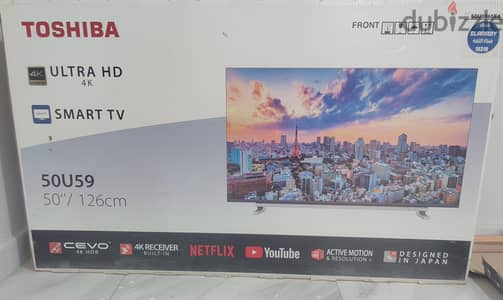 شاشة توشيبا ٥٠ بوصة سمارت 4K برسيفر داخلى