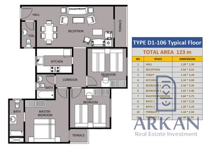 3bedrooms apartment with 3 bathrooms in a compound in Hadayek October with a 300,000 down payment and installments over 6 years TA