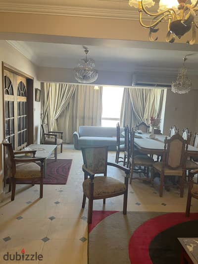 Apartment for rent residential area 150m in the finest areas of the Sheraton fully air-conditioned and has a full wooden kitchen facing the street