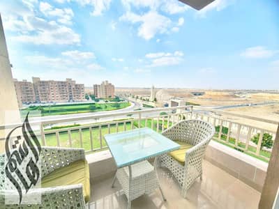 160 SQM furnished apartment for rent in Wasal El Shorouk, open wide garden view, 3 bedrooms and two air-conditioned rooms.