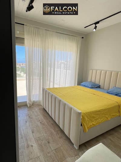 شاليه Double View متشطب بالتكيفات و المطبخ للبيع تقسيط بجوار Hacienda West  راس الحكمة و دقايق من Marseilia الساحل الشمالي