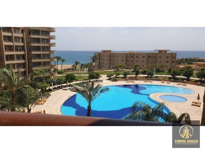 Prime location in the village, chalet available for sale in Grand Ocean Village, Ain Sokhna, fully furnished