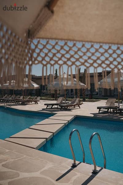 Cabin for sale in Kynd Cabin Gaia, Ras El Hikma, first row by the sea, with complete finishing and hotel furnishings