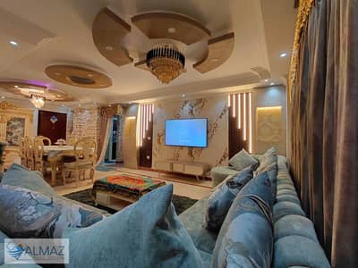 Furnished apartment for rent in Al Narges Buildings, Fifth Settlement, near South 90th Street, the German University in Cairo (GUC), and Fatima El Sha