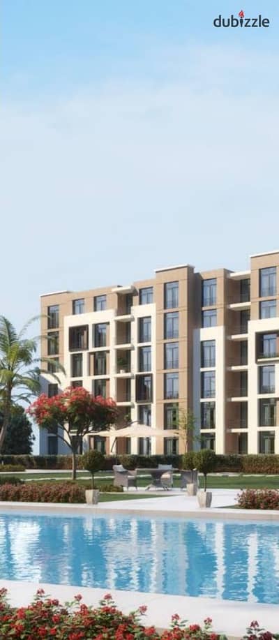 Apartment for sale in New Cairo, Saray with a private garden, 202 meters, and installment up to 7 years