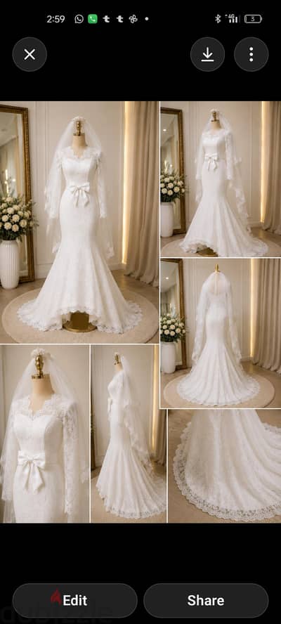 elegant wedding dress for rent