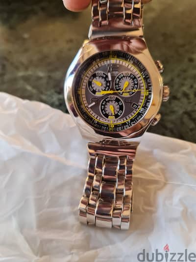 swatch Swiss original USA size 48 water resistant stainless