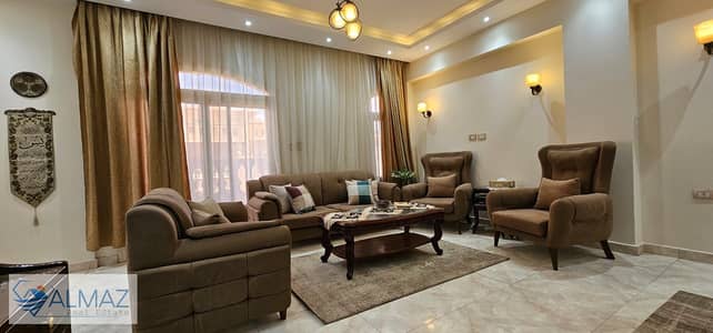 Furnished 200 sq m apartment for rent in Gardenia Heights 1, Fifth Settlement, near main roads.