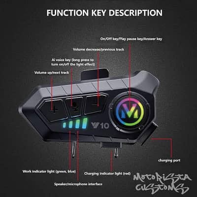 سماعه خوذة بلوتوث V10