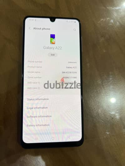 Samsung A22 - Excellent condition