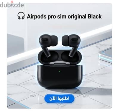 سماعة Airpods pro sim original Black جديدة بالعلبة صوت نقي وقوي