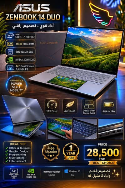 Asus Zenbook Duo 14 x2 screen 