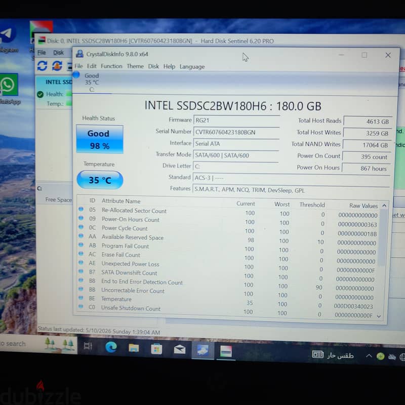 ssd intel 180 2