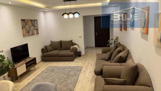For Rent: Furnished apartment with special finishing, 3 bedrooms, ground floor with garden in B3, Madinaty