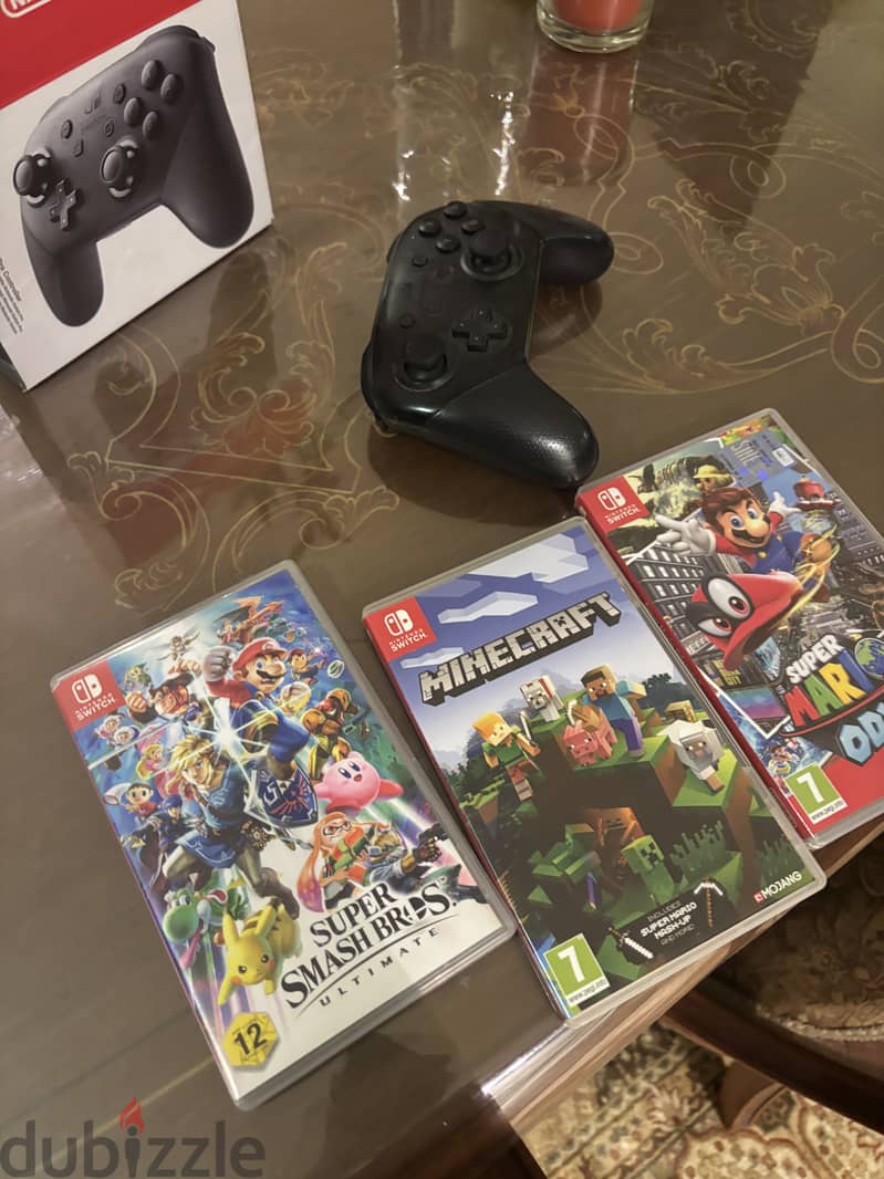Nintendo Switch pro controller three games 5