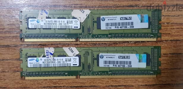 رامات DDR3 رام ram عددهم 2 الواحده 1 جيجا سعر ال