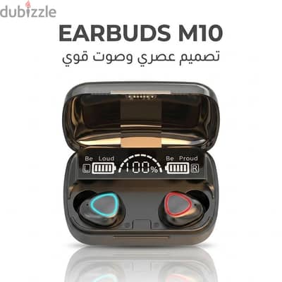 سماعه ايربودز وباور بانك m10