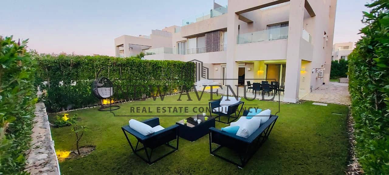 Furnished Junior Chalet with Garden For Rent in Hacienda Bay with appliances All rooms and living area with ACs by Palm Hills 0 Furnished Junior Chalet with Garden For Rent in Hacienda Bay with appliances All rooms and living area with ACs by Palm Hills 0