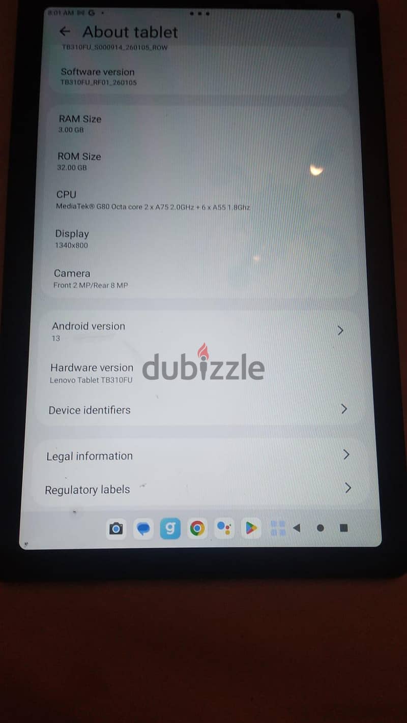 تابلت لينوفو جديد 8