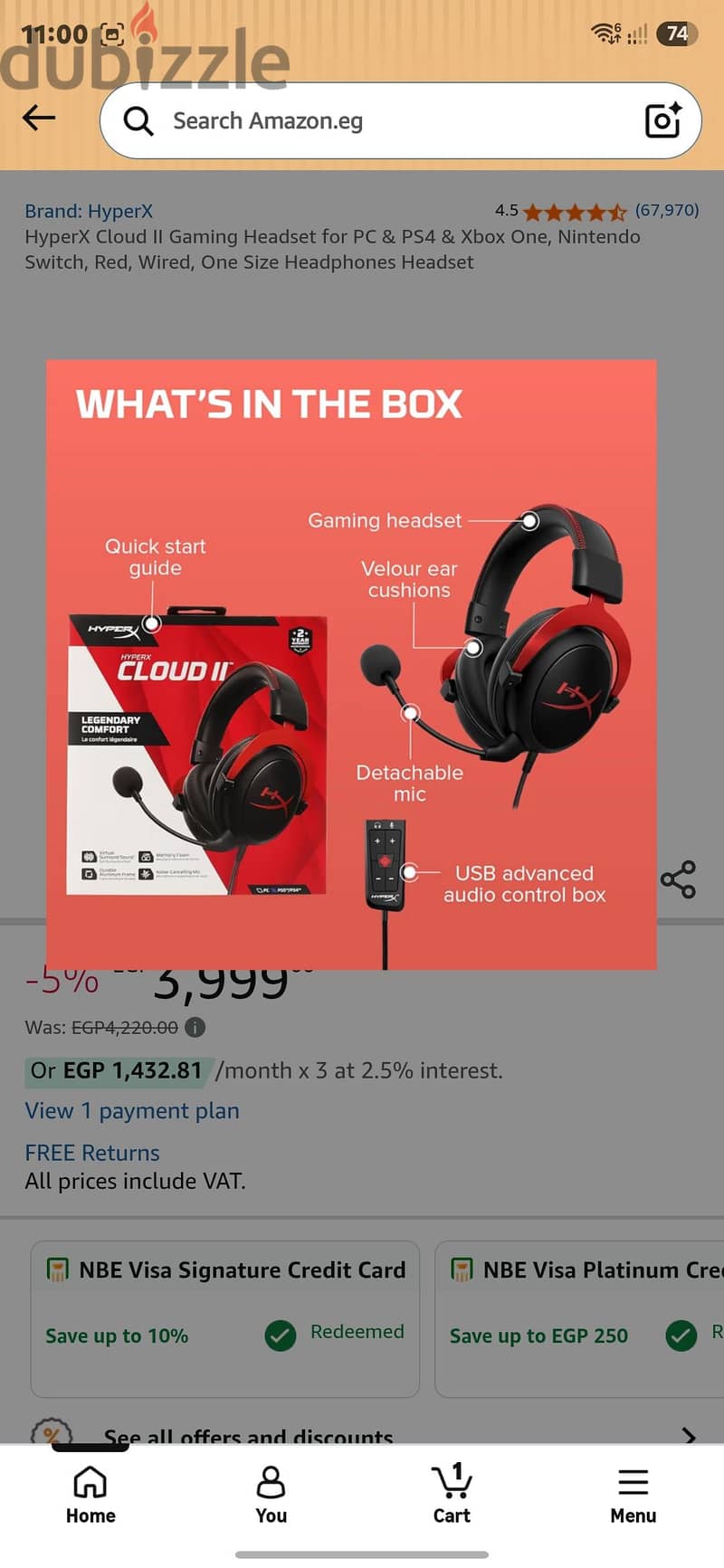 hyperx cloud 2 as new from usa 3