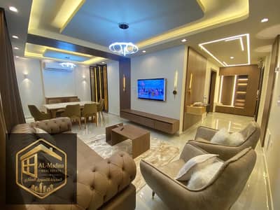 شقة 3 غرف اول سكن تشطيب و فرش فندقي للايجار بالرحاب
