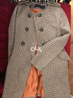 Zara coat wool checkered 0