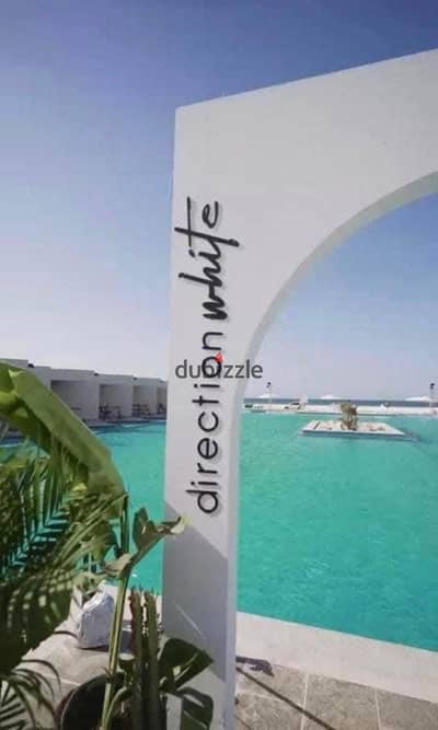 For sale a fully finished chalet with kitchen and Ac's directly on the sea in the Direction White compound Ras El Hekma near to Mountain View plage