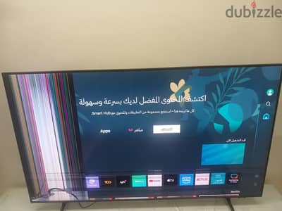 شاشة سامسونج ٦٠ بوصه  مكسوره