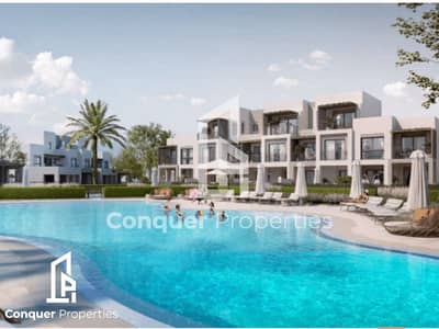 شاليه للبيع  في مراسي فايا تشطيب كامل بالتكييفات والمطبخ
