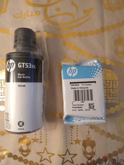 HP Printhead M0H50A Tri color and GT53XL black ink 135 mL