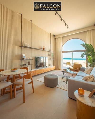 luxury chalet steps from sea + garden fully finished with ACs & kitchen cabinets in hacenda next to Mountain View . La Vista Ras El Hikma . Marassi