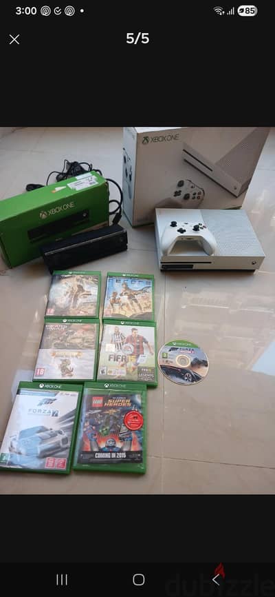 Xbox one S + Xbox camera +games
