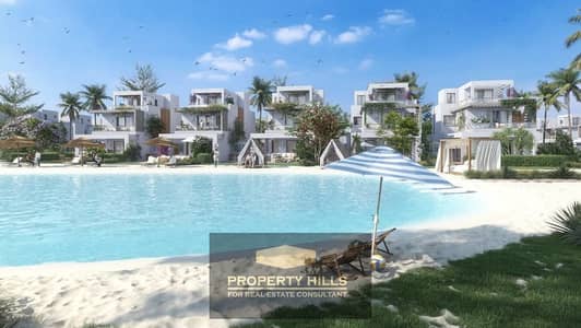 Chalet at a bargain price, fully finished with a full view of the sea next to Hacienda Bay and AMWAJ