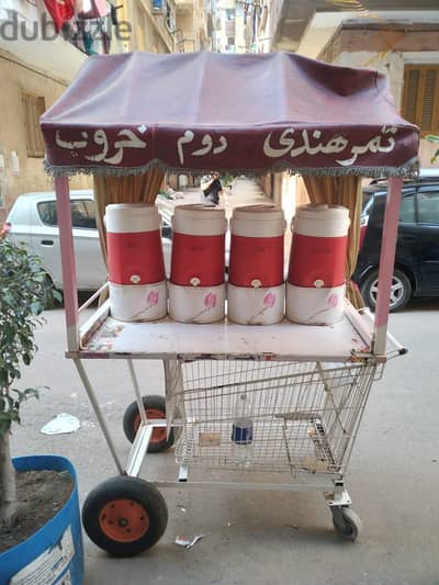 عربية بيع عصائر مجهزة استانلس